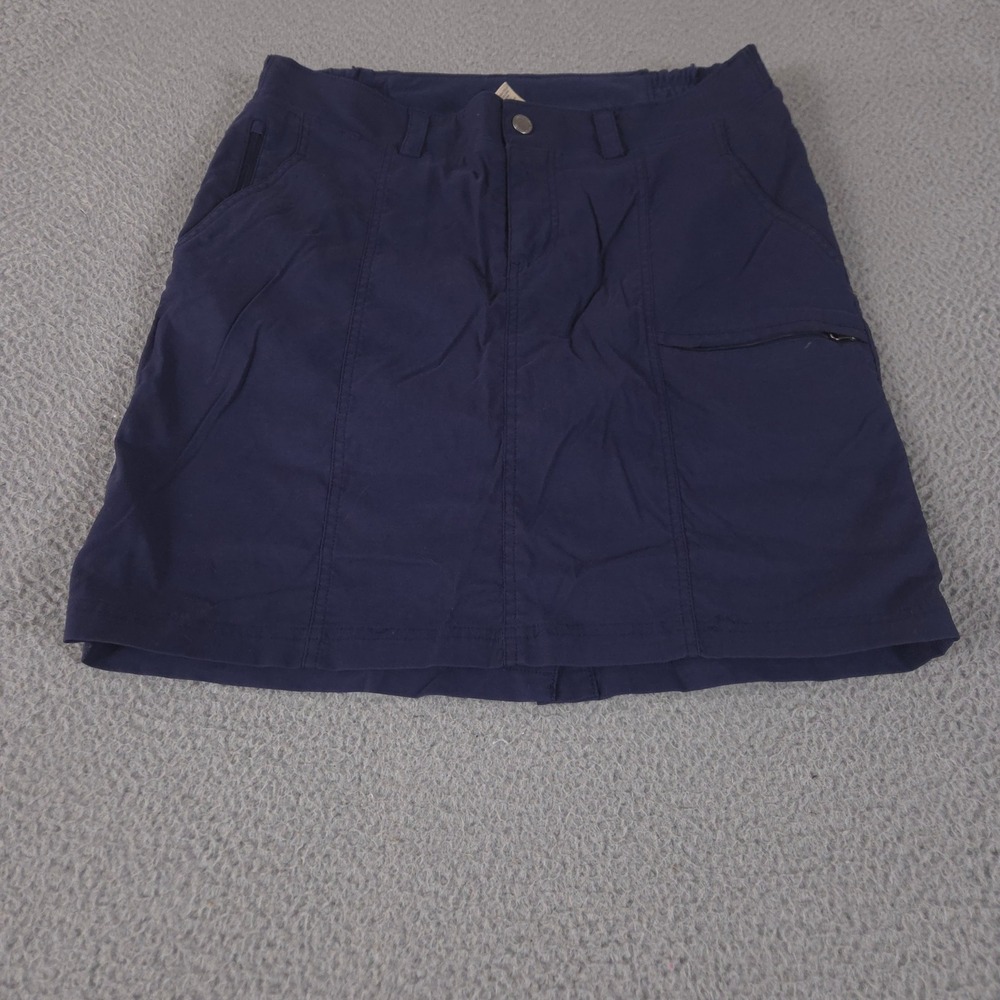 Duluth Trading Co Skort Womens 10 Navy DuluthFlex Dry on the Fly Brief Lined